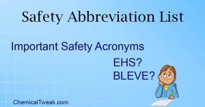 Safety Abbreviation List Acronyms For Safety